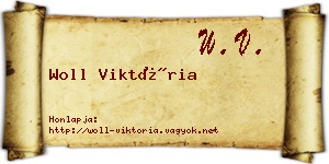 Woll Viktória névjegykártya